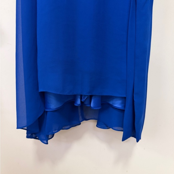 Tahari by Arthur S. Levine Women's Keyhole Chiffon Dress, Royal Blie, 12 - Picture 4 of 13